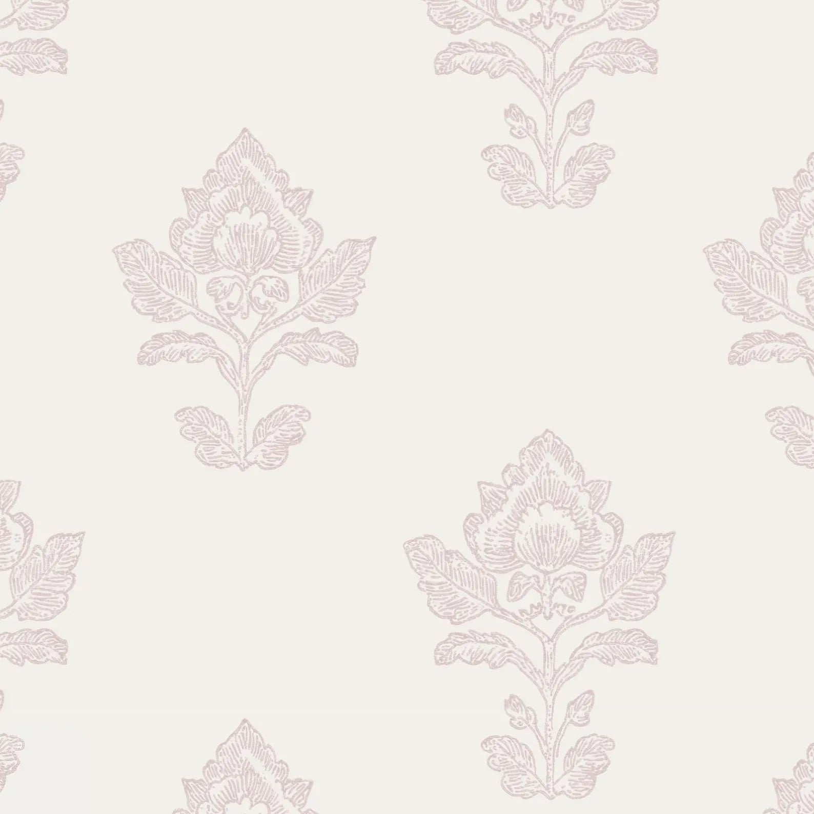 Pink Floral Peel and Stick Wallpaper: French Country Chinoiserie Style