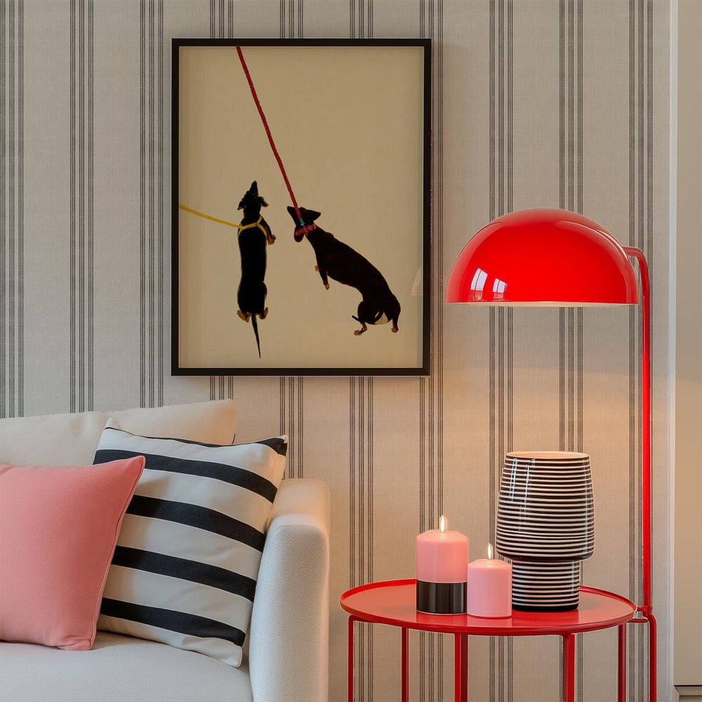 Black and White Stripe Peel and Stick Wallpaper - Modern Neutral Minimal Removable Wallpaper