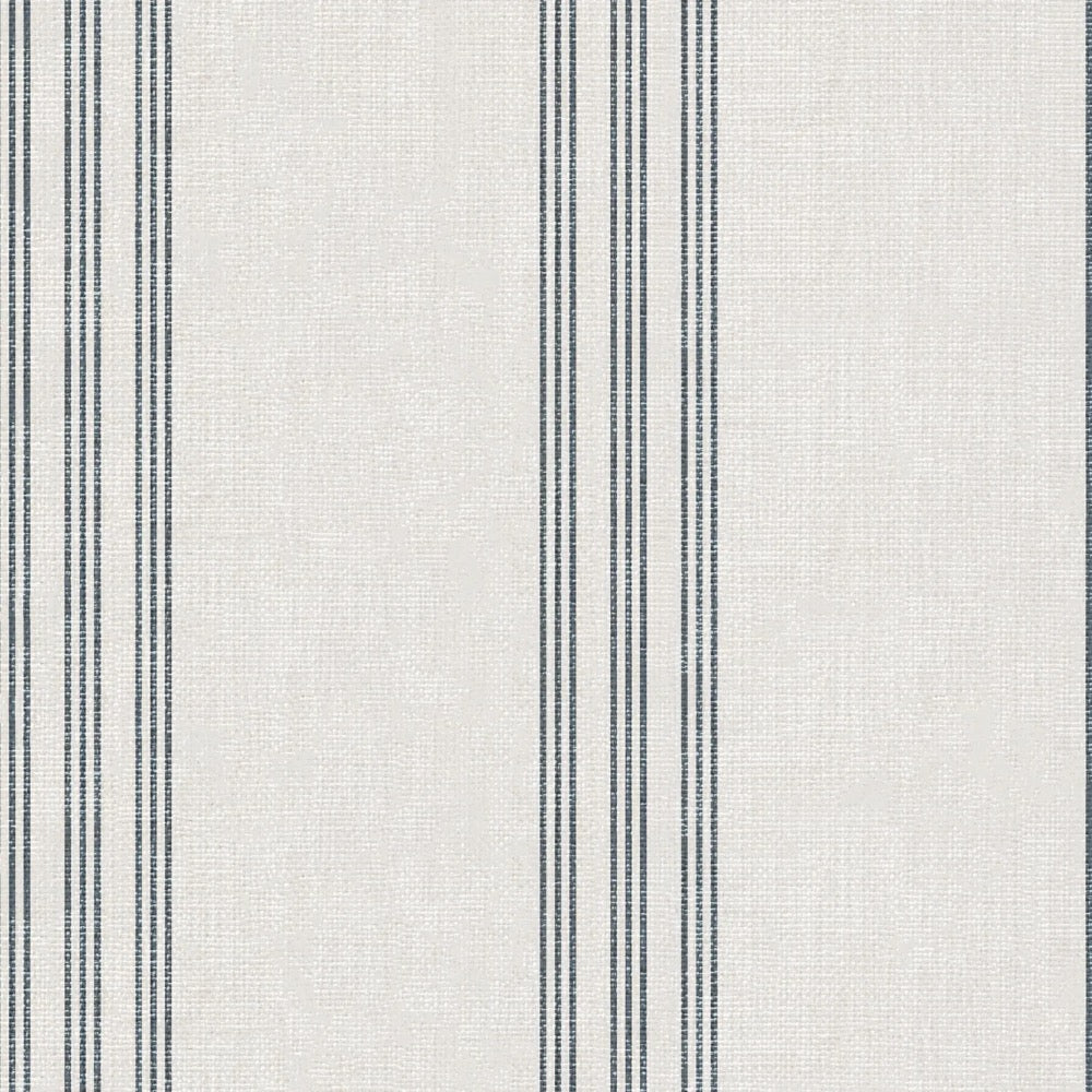 Navy and White Stripe Peel and Stick Wallpaper - Modern Neutral Minimal Removable Wallpaper